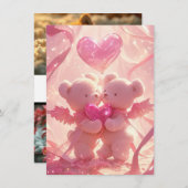 天使の愛：ロマンチックな結婚式招待状 招待状 (正面/裏面)