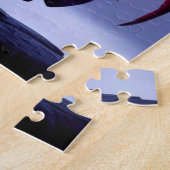 天使の戦士とオルブ白熱［赤熱］光を放つス ジグソーパズル (側面)