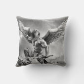 天使の戦士の装飾用クッション クッション (裏面)