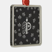 天使の手紙Pの最初のモノグラム メタルオーナメント (右)