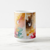 天使の抽象画 コーヒーマグカップ (中央)