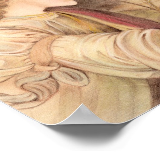 天使の指先と猫レオナルド・ダ・ヴィンチ ポスター (角)