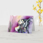 天使の挨拶状 カード (黄色い花)