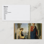 天使の挨拶、か告知1860年 名刺 (正面/裏面)