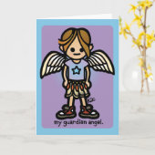 天使の挨拶 カード (黄色い花)