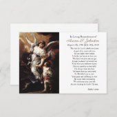 天使の救済 オーダーメイドの追悼祈りカード 招待状 (正面/裏面)