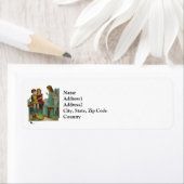 天使の教え子供のクリスマス ラベル (インサイチュ)