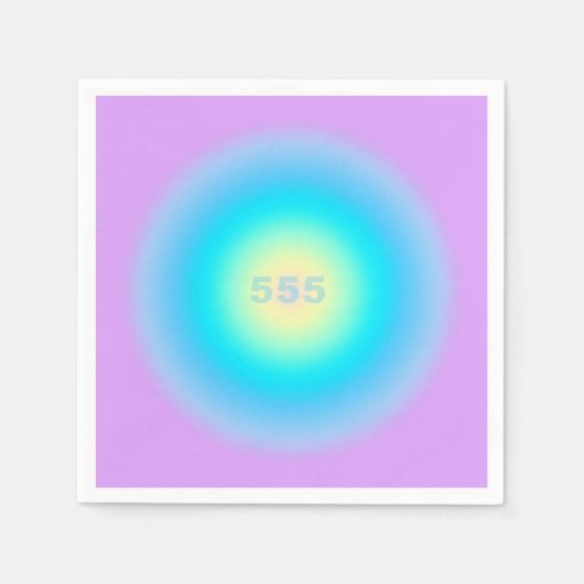 天使の数値555 – 地平線の変化 スタンダードカクテルナプキン (正面)