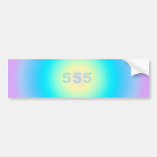 天使の数値555 – 地平線の変化 バンパーステッカー (正面)