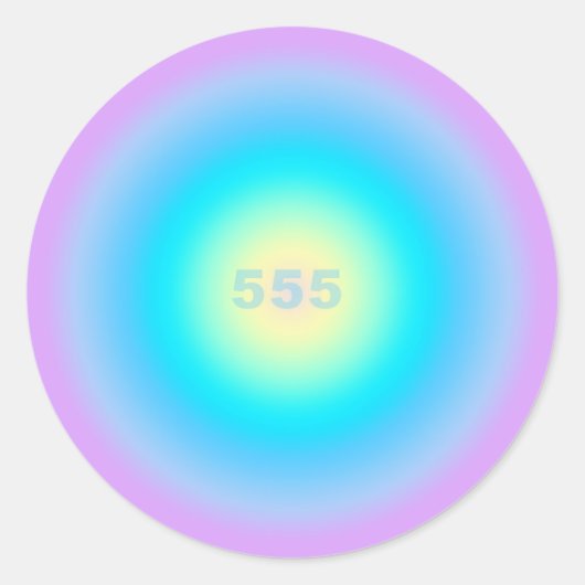 天使の数値555 – 地平線の変化 ラウンドシール (正面)