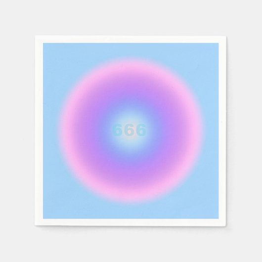 天使の数値666反射 – 天使の数値グラデーション スタンダードカクテルナプキン (正面)