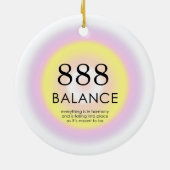 天使の数数数法888バランスを意味 セラミックオーナメント (裏面)