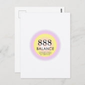 天使の数数数法888バランスを意味 ポストカード (正面/裏面)
