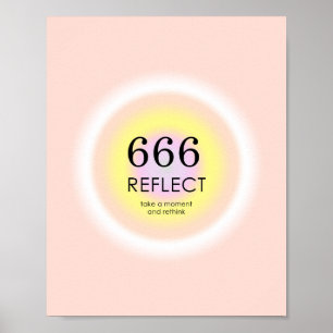 天使の数666意味を反映 ポスター
