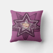 天使の星あなたの独自の写真枕を追加 クッション (裏面)