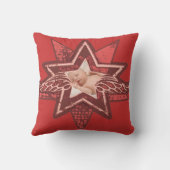 天使の星レッドブラウン独自の写真枕を追加 クッション (裏面)