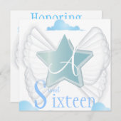 天使の星 スイート16 招待状 - カスタム (正面/裏面)