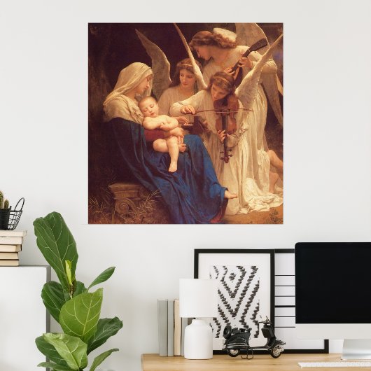 天使の歌 – ウィリアム・ブーゲロー ポスター (ホームオフィス)