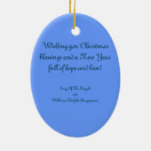 "天使の歌"クリスマスの装飾 セラミックオーナメント (裏面)
