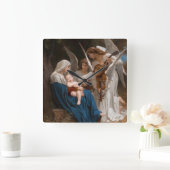 『天使の歌』 スクエア壁時計 (ホーム)