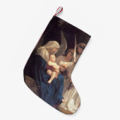 天使の歌(ヴィンテージ芸術) スモールクリスマスストッキング (正面 (吊り時))