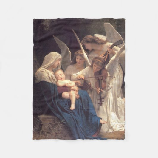 天使の歌(ヴィンテージ芸術) フリースブランケット (正面)