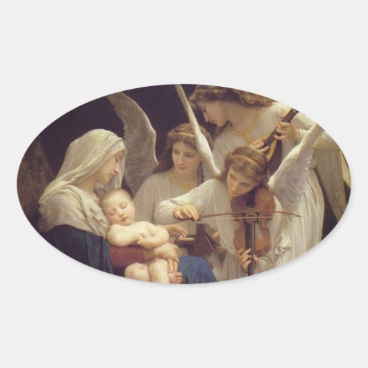 天使の歌 楕円形シール (正面)