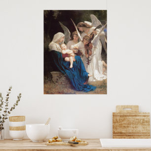 天使の歌 (1881) by Bouguereau ポスター