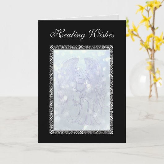 天使の治癒がよくなる カード (黄色い花)