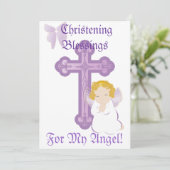 天使の洗礼の祝福-カスタマイズ 招待状 (スタンド正面)