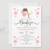 天使の洗礼招待状 天使と星 招待状 (正面)
