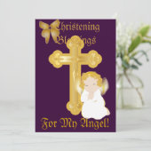 天使の洗礼 祝福-カスタマイズ 招待状 (スタンド正面)