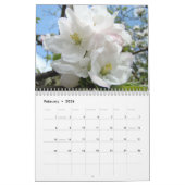 天使の白い花のカレンダーの白の花模様 カレンダー (2月 2026)