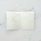 天使の白熱［赤熱］光を放つ洗礼の折り畳み招待状 招待状 (内部)