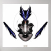 天使の目の風の翼フラクタルアートウォールポスター ポスター (正面)