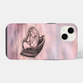 天使の眠り　天国の雲の上で iPhoneケース (裏面横)