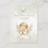 天使の祈洗礼の子の記憶カード 名刺 (正面)