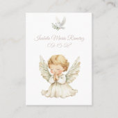 天使の祈洗礼の子の記憶カード 名刺 (正面)