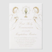 天使の第一聖餐式への崇拝 ベラム紙招待状 (正面)