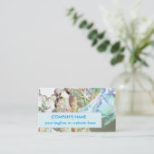 天使の紫色の水晶の抽象芸術のフラクタルの翼 名刺 (スタンド正面)