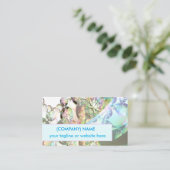 天使の紫色の水晶の抽象芸術のフラクタルの翼 名刺 (スタンド正面)