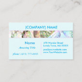 天使の紫色の水晶の抽象芸術のフラクタルの翼 名刺 (裏面)