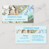 天使の紫色の水晶の抽象芸術のフラクタルの翼 名刺 (正面/裏面)