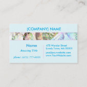 天使の紫色の水晶の抽象芸術のフラクタルの翼 名刺 (裏面)