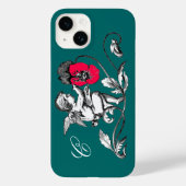天使の絵画ピンクの花,モノグラム,緑 Case-Mate iPhoneケース (裏面)