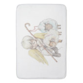 天使の羊飼い羊とラブス・パストラル バスマット (正面縦)
