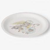 天使の羊飼い羊とラブス・パストラル ペーパープレート (アングル)