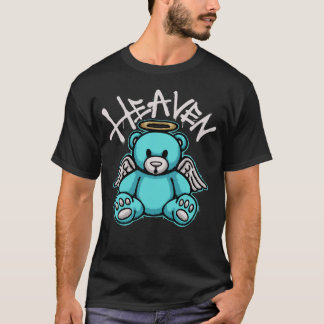 天使の羽と光輪のテディベアストリートウェア Tシャツ