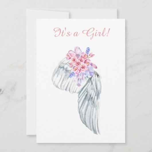 ~天使の羽の結晶シャワー招待状 招待状 (正面)