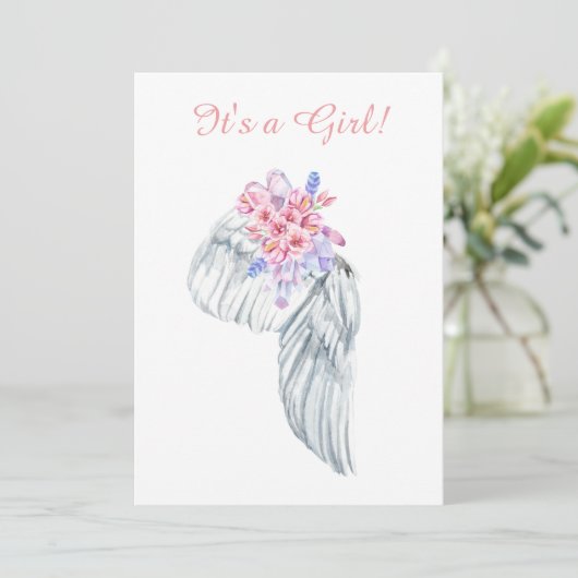 ~天使の羽の結晶シャワー招待状 招待状 (スタンド正面)